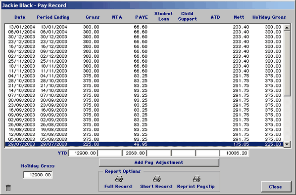 employee pay records 2